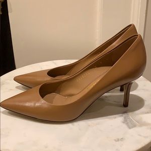 Salvatore ferragamo brown tan heels
